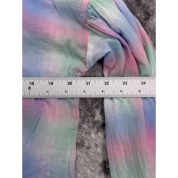 Forte Forte Top 1 / Small Womens Colorful Plaid Boxy Cotton Woven Button Shirt - Picture 4 of 8